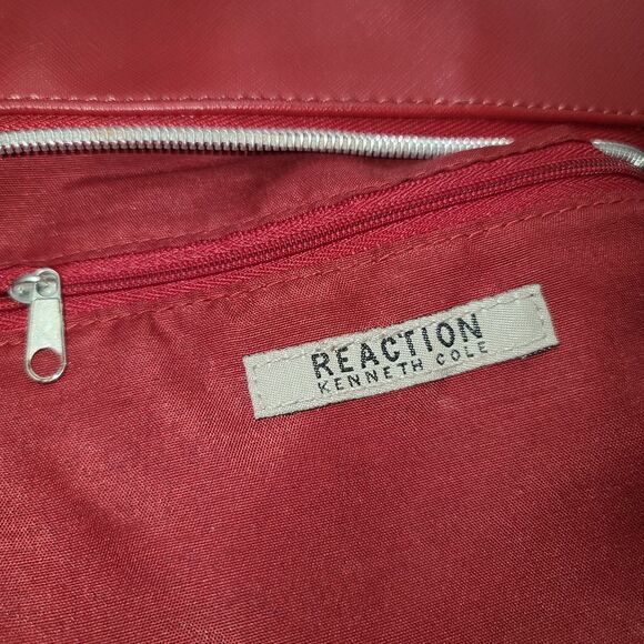 Kenneth Cole Reaction Red Faux Leather Crossbody Bag - Picture 3 of 10